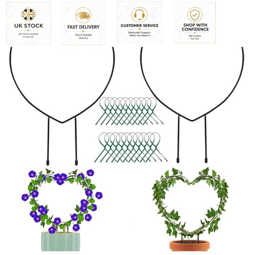 Elegant 2pcs heart garden - elegant,